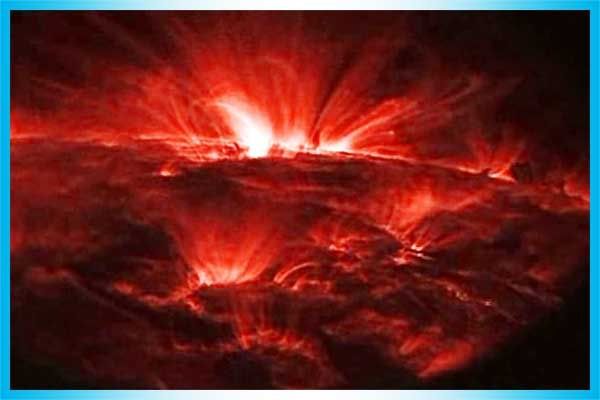 We can study Sun's magnetic field by observing coronal loops created by the magnetic field.