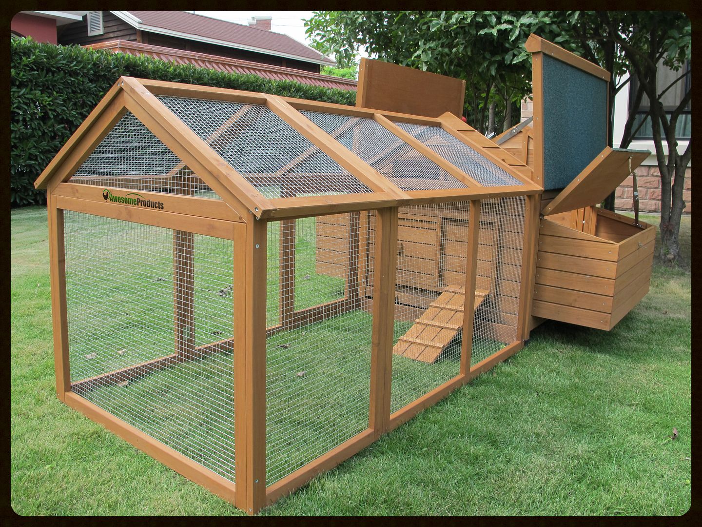 DOUBLE & RUN LARGE DELUXE CHICKEN COOP RABBIT HUTCH NEST HEN HOUSE eBay