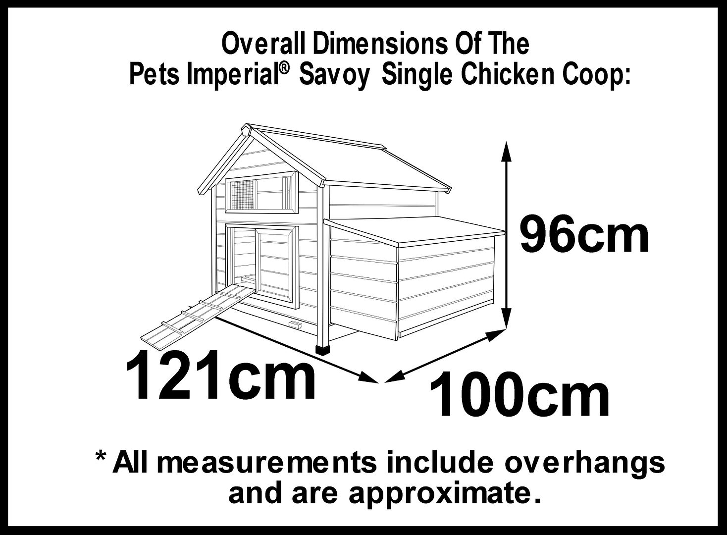 SAVOY SINGLE LARGE DELUXE CHICKEN COOP HEN POULTRY HOUSE RABBIT HUTCH