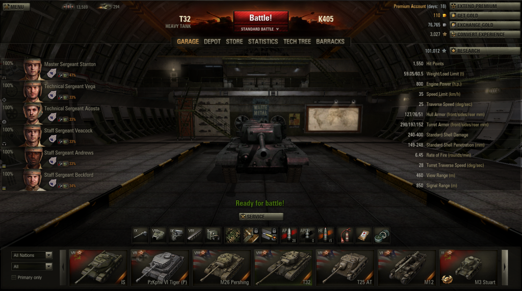 US Themed Premium Garage - Garage - World of Tanks Mods - Curse