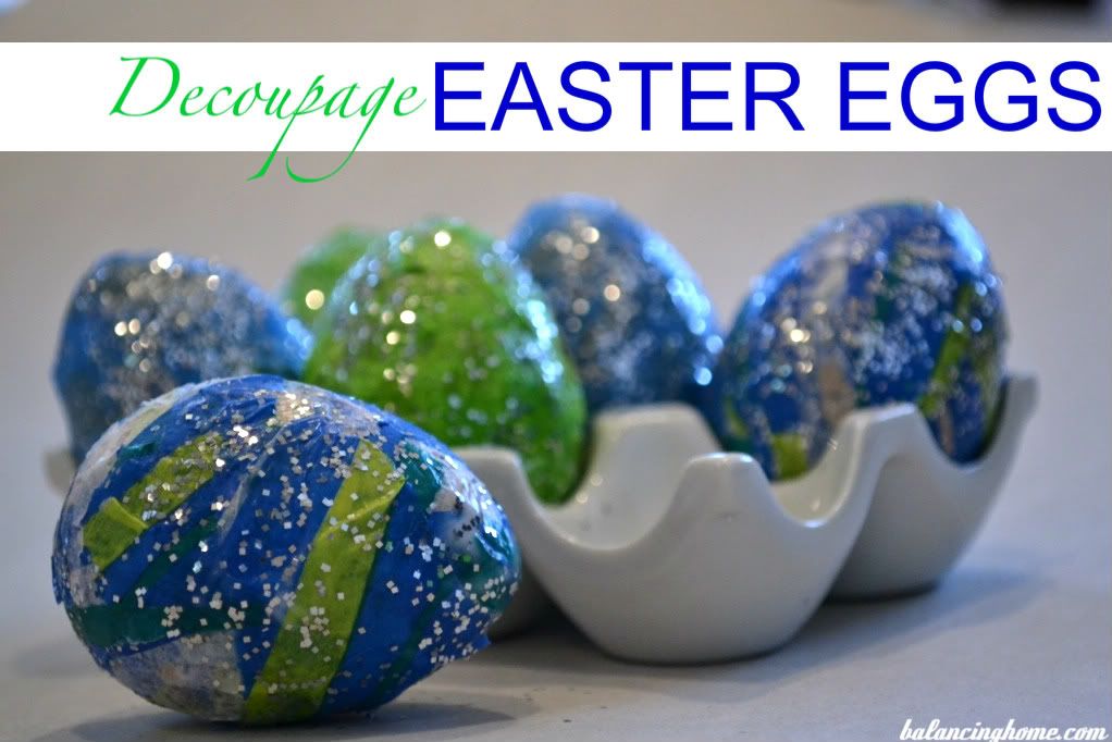 decoupage easter eggs