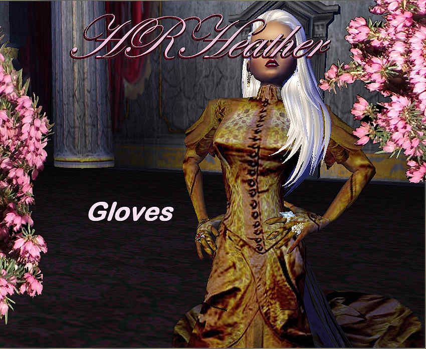HRHeathers matching vintage couture satin gloves for my Edwardian bronze gown.