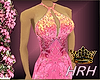 HRH peach strawberry halter dress