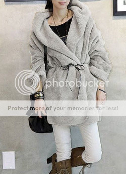 Fleece on Earth Cozy Snow Gray Cocoon Fleece Wrap/Jacket/Hoodie 