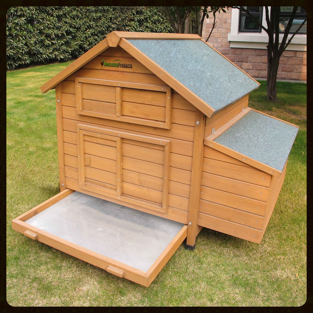 CHICKEN COOP LARGE DELUXE HEN POULTRY HOUSE HUTCH RUN SAVOY WITH SINGLE ...