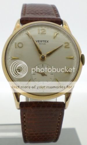 Vertex Pre Owned Gents 1950s 9ct Gold Manual Watch  