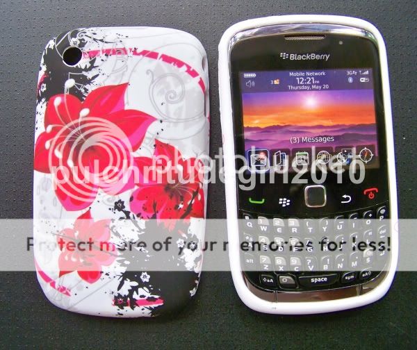 GEL back CASE COVER skin FOR BLACKBERRY CURVE 8520 8530 9300 flower 